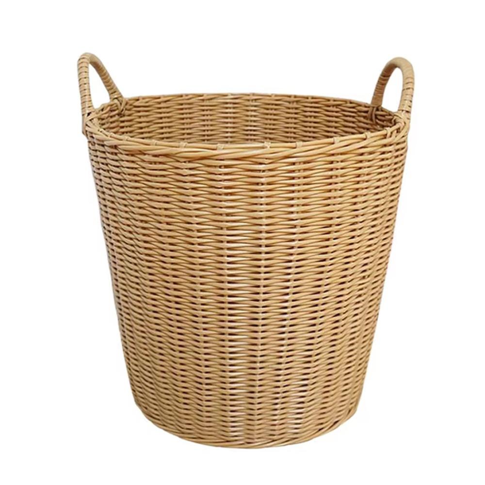 Rattan-Style Laundry Basket Foldable Dirty Clothes Basket Portable Wicker Baskets