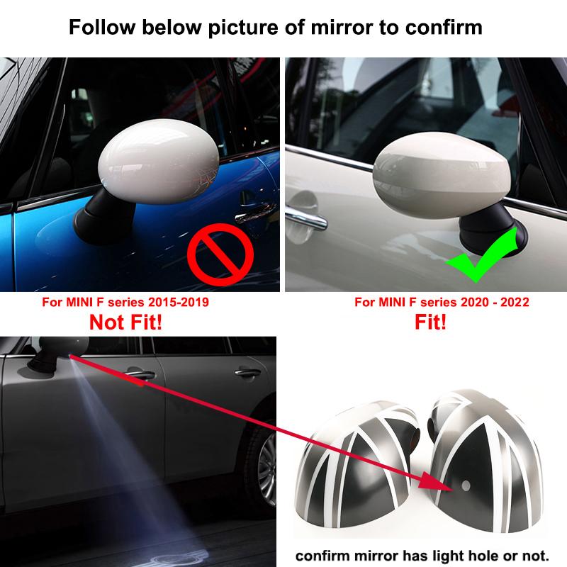 For BMW MINI Cooper S JCW Countryman F60 F54 F55 F56 F57   2022 The Black Flag Rear View Mirror Exterior