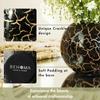 Metal Ball Round Metal Vase for, White | Metal flower vase in White – for fresh or artificial flower displays for living room – great wedding gift