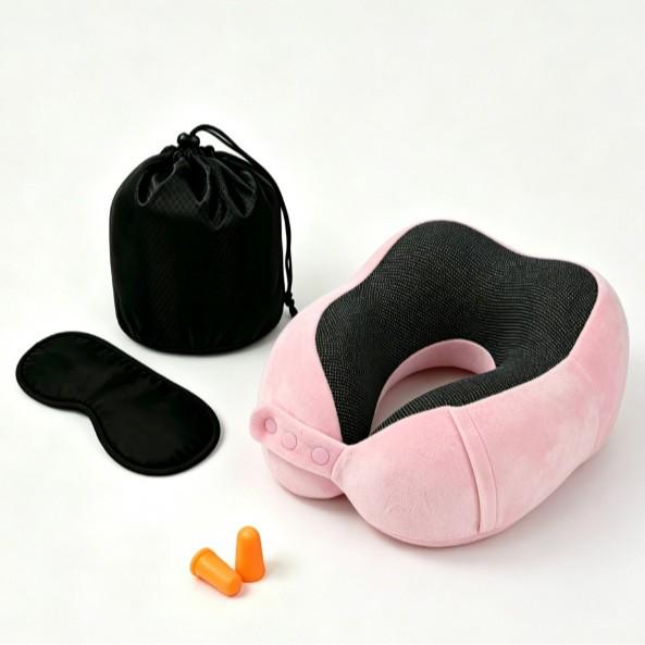 Slow Rebound Memory Foam U-Shape Neck Pillow for Travel