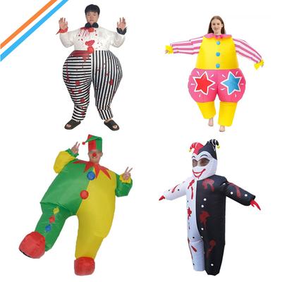 Halloween Böser Clown Aufblasbares Kostüm Cartoon Menschliche Marionette Kostüm Clownshow Party Trick Requisiten