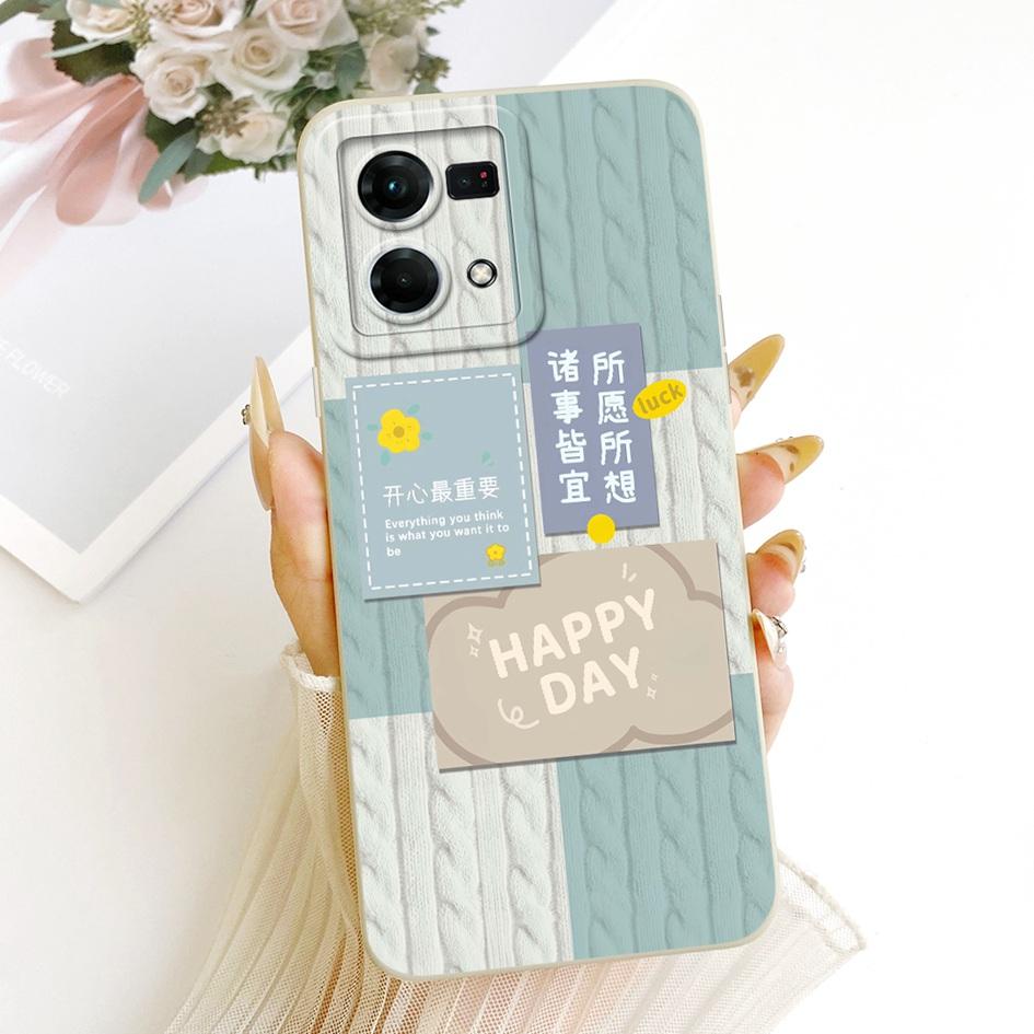 Case For OPPO Reno 7 8 4G Cover CPH2457 CPH2363 Lovely Cartoon Soft Silicone Matte Bumper For OPPO F21 Pro Cases F21s Pro Fundas