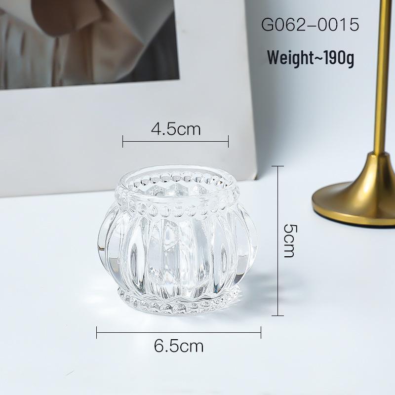 Nordic Glass Candlestick - Elegant Tea Light Holder for Weddings & Home Decor