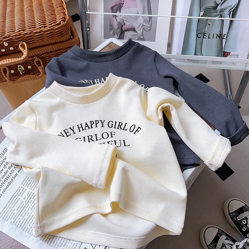 Girls' Slim-Fit Versatile Long-Sleeve T-Shirt for Toddlers and Kids - Spring/Autumn Style