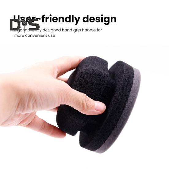 3Pcs Tire Shine Applicator High Density Elastic Washable Multi Functional Tire Foam Dressing Waxing Polishing Sponge Pad Car Detailing Beauty