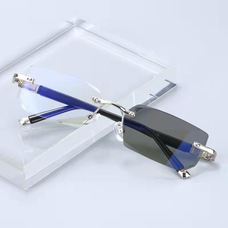 Occhiali da lettura fotocromatici intelligenti anti luce blu presbiopia vista da lontano occhiali diottria +4 0 senza montatura outdoor