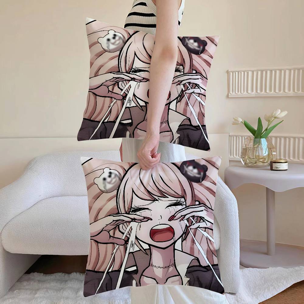 J-Junko Enoshima Pillow Case Sofa and Living Room Decorative Cushion Covers Dust-proof and Mite-proof Invisible Zipper