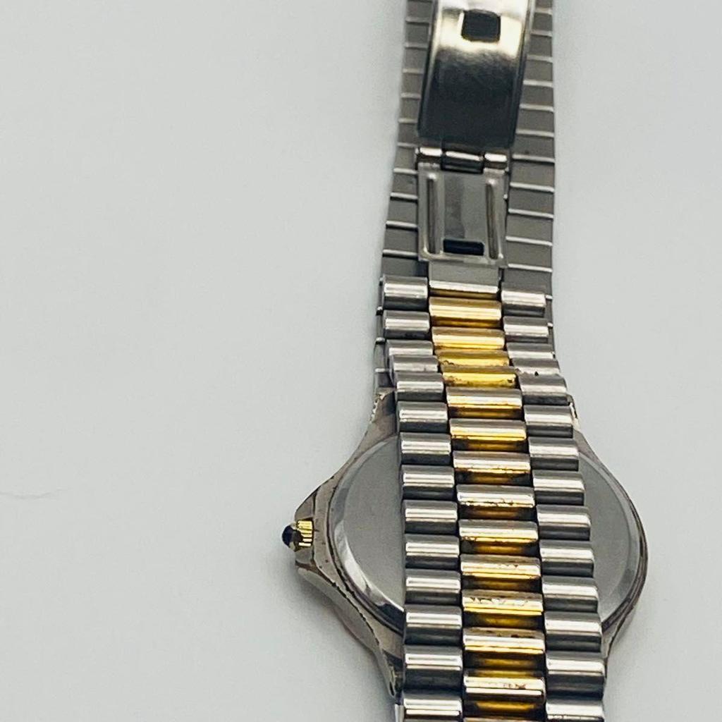 Used BULOVA Quartz Watch Date Two Tone Men's Gold