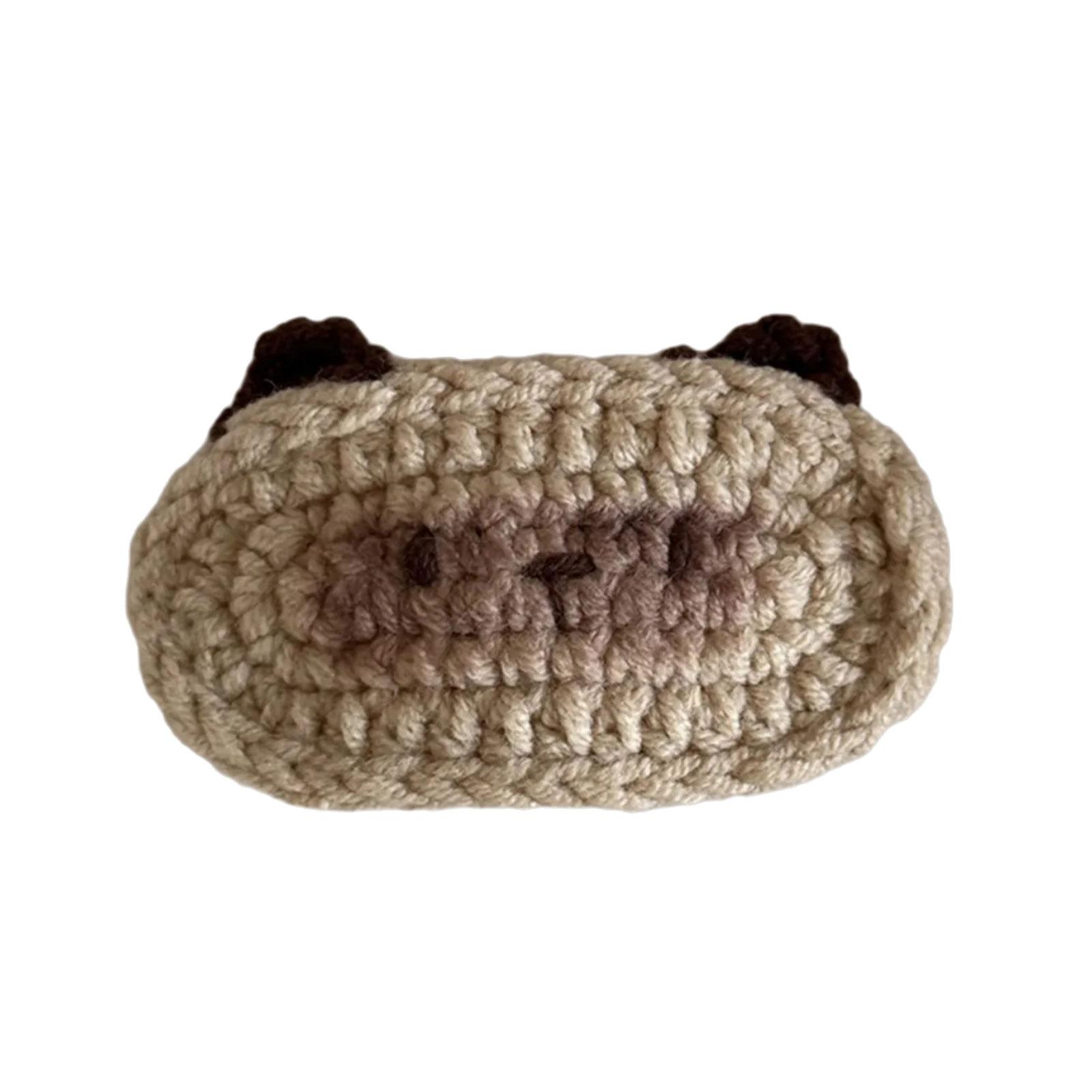 

1 шт. вязаные крючком заколки для волос из пряжи с дизайном собаки и кошки, модные аксессуары для волос для повседневной носки или особых случаев H