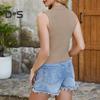 Women's Cropped Sweater Vest V Neck Button Down Crop Top Summer Casual Knit Sleeveless Cardigan for Teens Girls