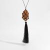 Long Tassel Detail Pendant Necklace Adjustable Length Tassel Waxed Thread Choker  Boho Outfit Match