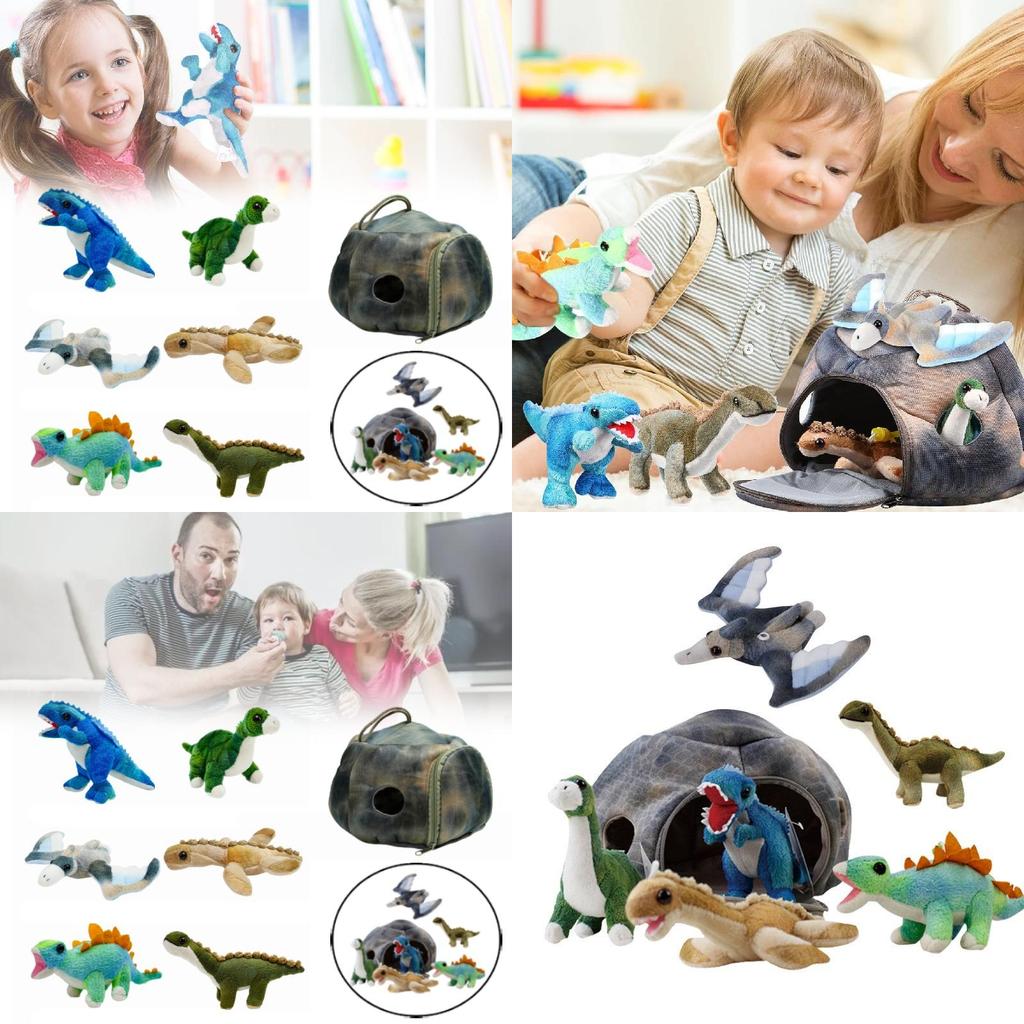 Plush Dinosaur Toy Bracgiosaurus Pterosaur Storage House Kids Christmas Gift