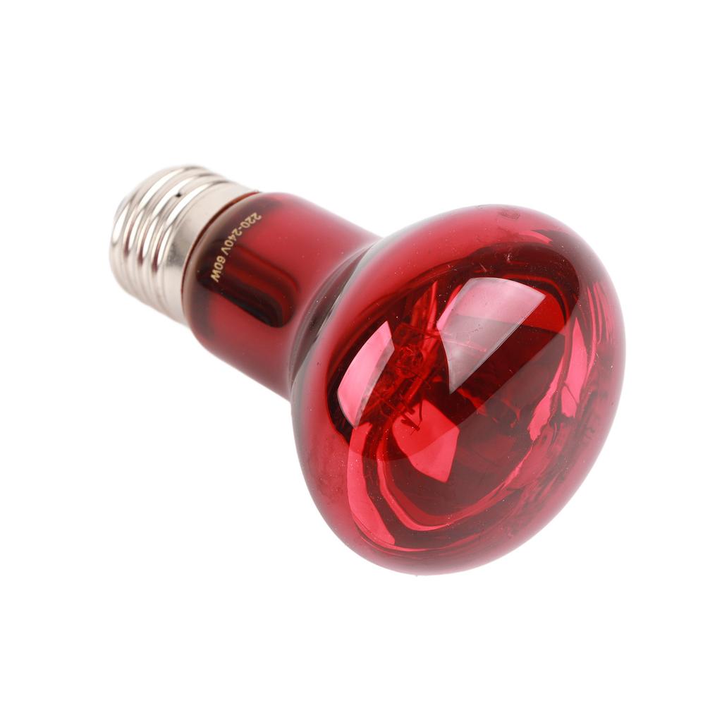 60W RS Infrared Reptile Heat Lamp Excellent 24 Hour Heat Source Red Heat Lamp Bulbs for Turtle Bearded Dragon Lizard
