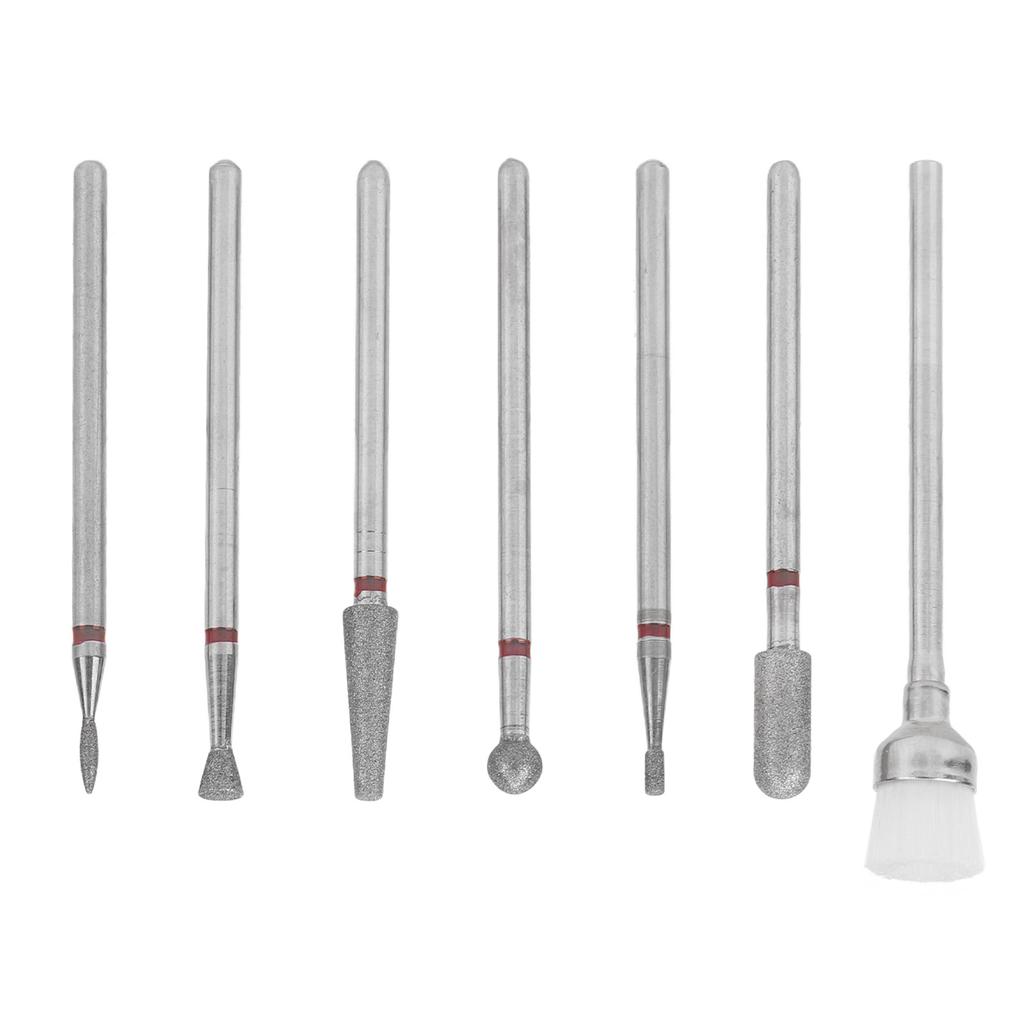 7pcs Nail Drill Bits Rotatable Fast Remove Coarse Skin Portable Tungsten Carbide Drill Bits