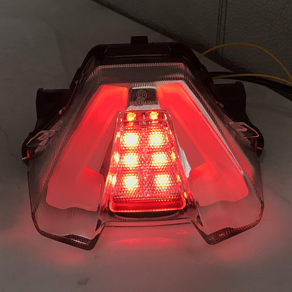 Rear Tail Light Brake Lamp LED Turn Signal For 2021-2022 Yamaha MT-07 MT07 Black
