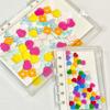 Flowing Flower/Heart Binder Notebook Color Transparent Cover Diary Book Loose Leaf Book  Gift