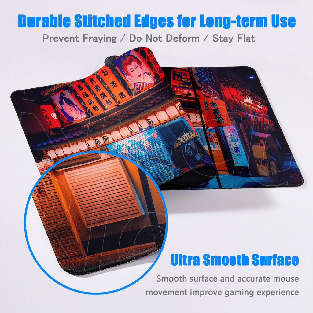HD Printing Rubber Keyboard Desk Mat Computer Laptop Game Table Decor Large Japanese Cartoon Store Office Mouse Pad XXL Soft Rug