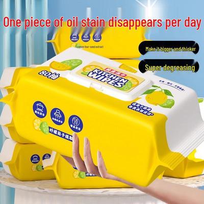 Powerful Kitchen Degreaser and Stain Remover Wipes for Range Hoods and Surfaces