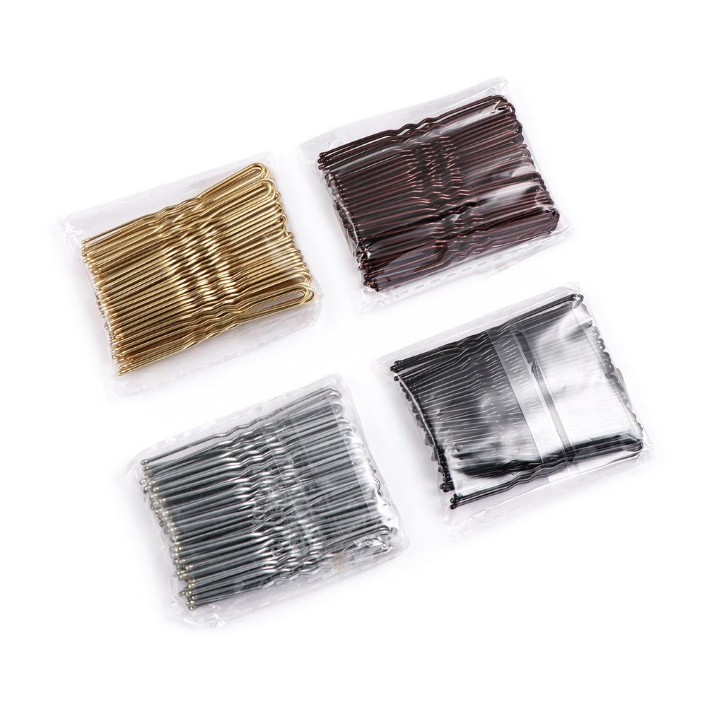 50Pcs 5/6/7cm U Shape Barrette Bobby Pin Hairstyle Hairpins Hair Accessories Metal Hair Clips Women