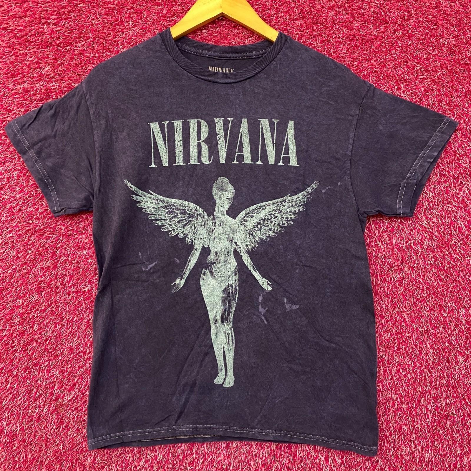 Nirvana Blue Monochrome In Utero Rock tshirt Size Medium S