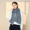 Winter Wool Scarf for Women Rice Fringe Pattern Modal Scarf for Men