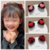 Heart Cat Ear Hairpin Bow Velvet Hair Clip Creative Children's Hair Clip  Girls