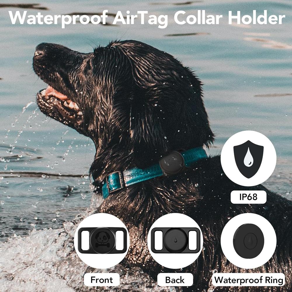 Protective Silicone Case for AirTag GPS Locator Pet Dog Cat Collar Waterproof Soft Holder for Air Tags GPS Tracking Device