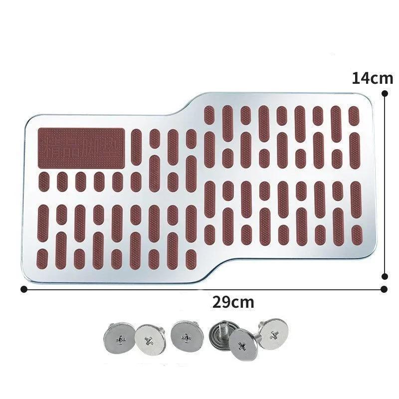 Auto Foot Rest Pedal Plate Floor Carpet Mats Non-slip Stainless Heel Pad For Truck Suv Car Accessories