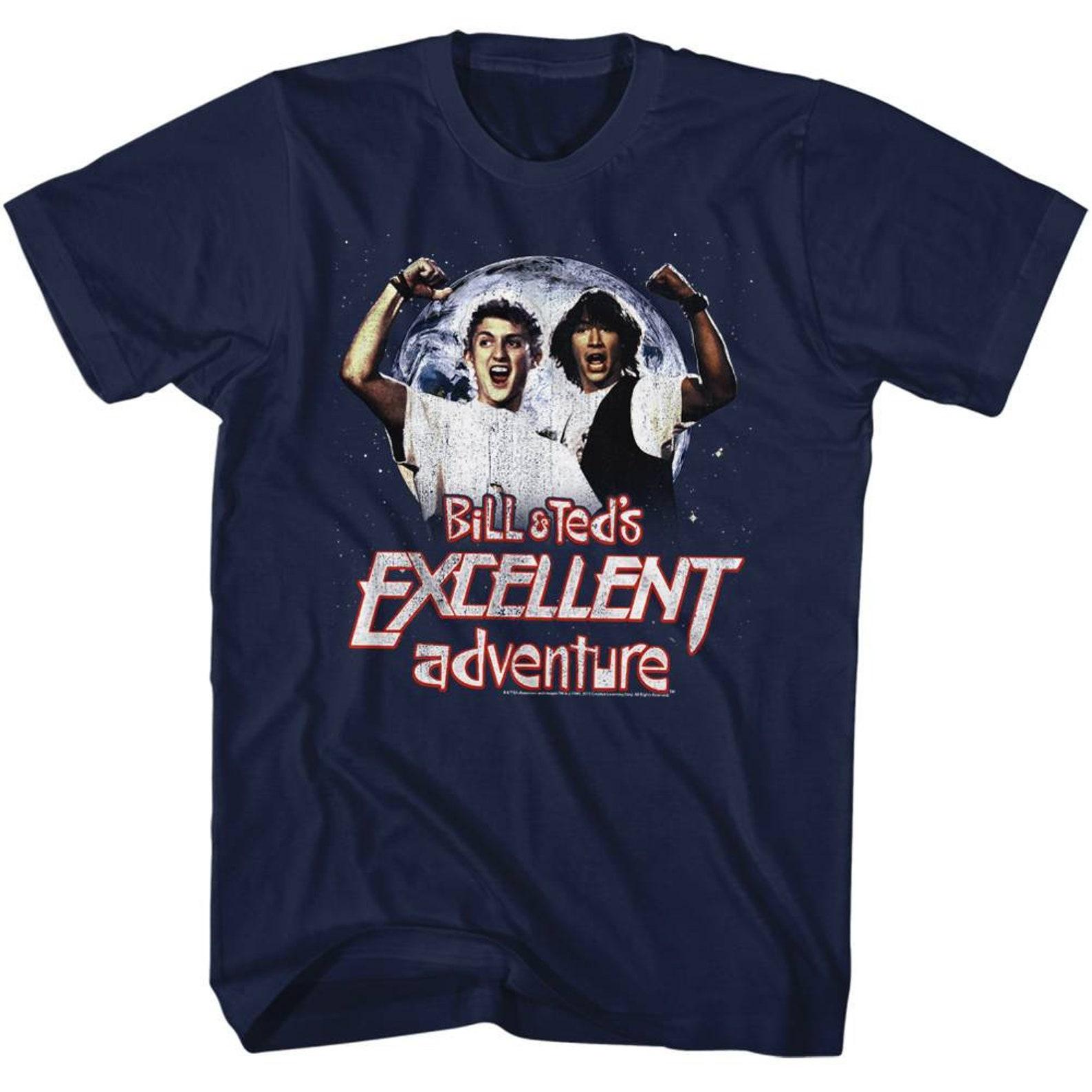 Bill and Ted Excellent Navy Adult T-Shirt L