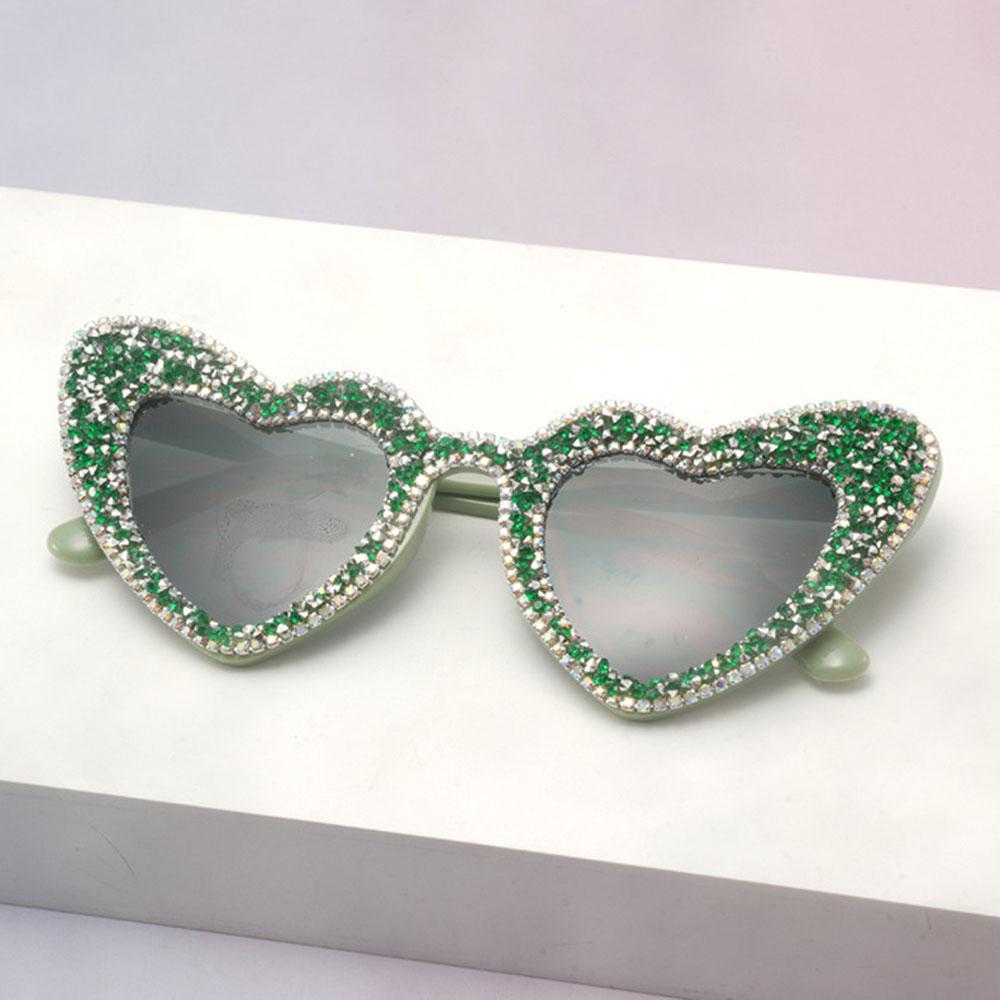 Sparkly Heart Shaped Sunglasses for Women Rhinestone Wedding Party Favors Bridesmaid Gift Shiny Diamond Sun Glasses Photo Props
