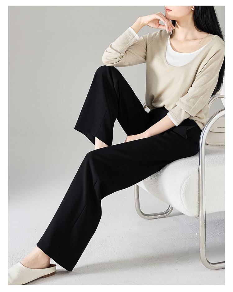 Simple Commuting Casual Wide Leg Pants for Women In 2026 Spring and Autumn Fashion, Loose and Versatile, Slimming and Floor Hugging Pants