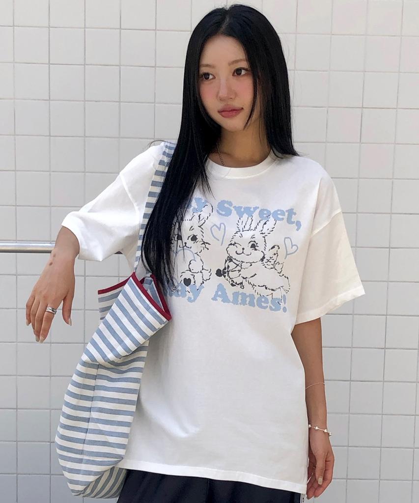 AMES-WORLDWIDE Sweet Rabbit Tee White