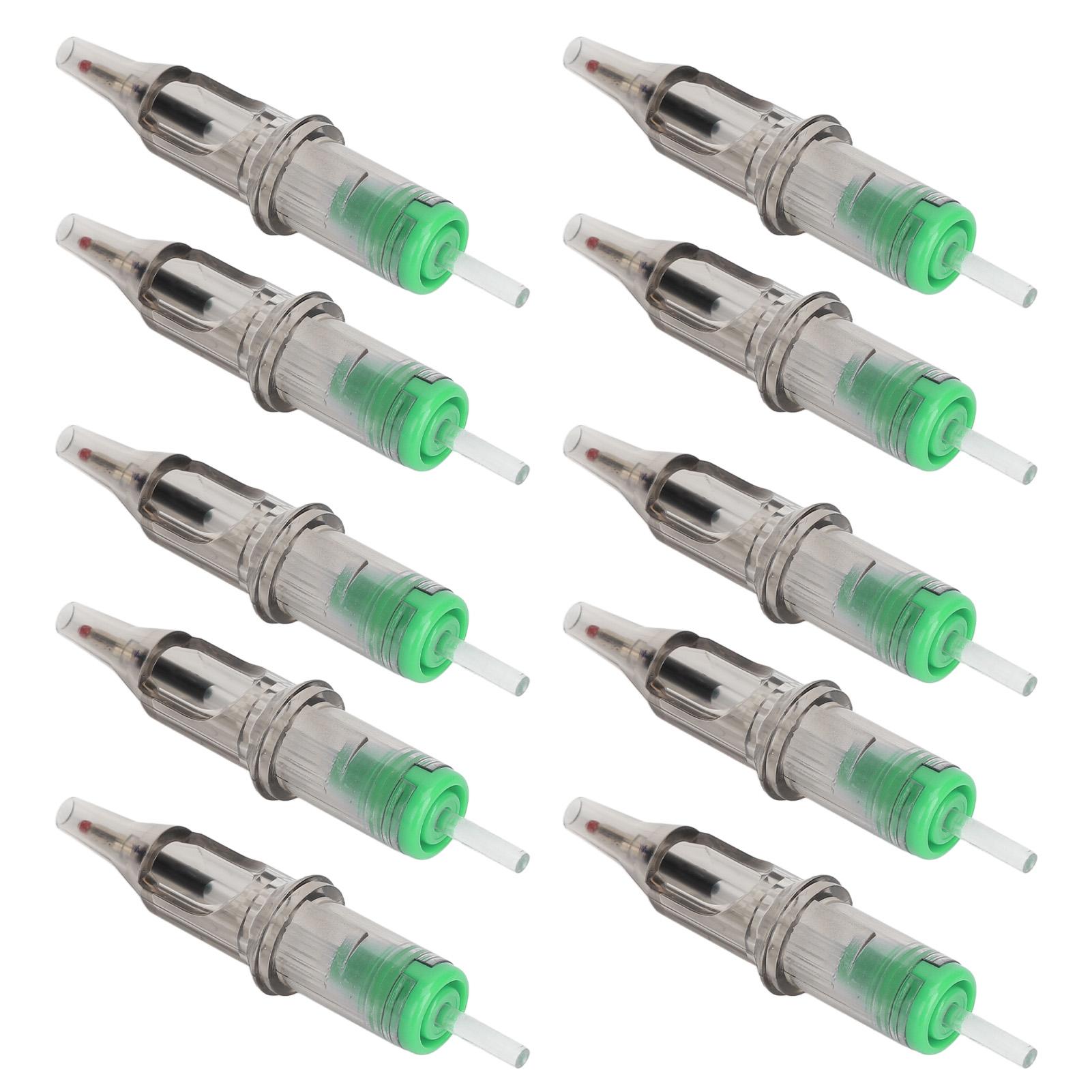 10 buc 2ml Cartușe Pix cu Bilă Tatuaj Liner Shader Vârf 0.5mm Cartușe Pix cu Bilă pentru Practică verde