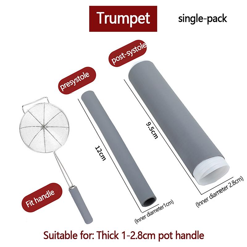 

Изоляционный рукав для ручек сковородок, резиновый рукав для железных плит, рукава для ручек сковородок из нержавеющей стали, аксессуары для кухонных инструментов S