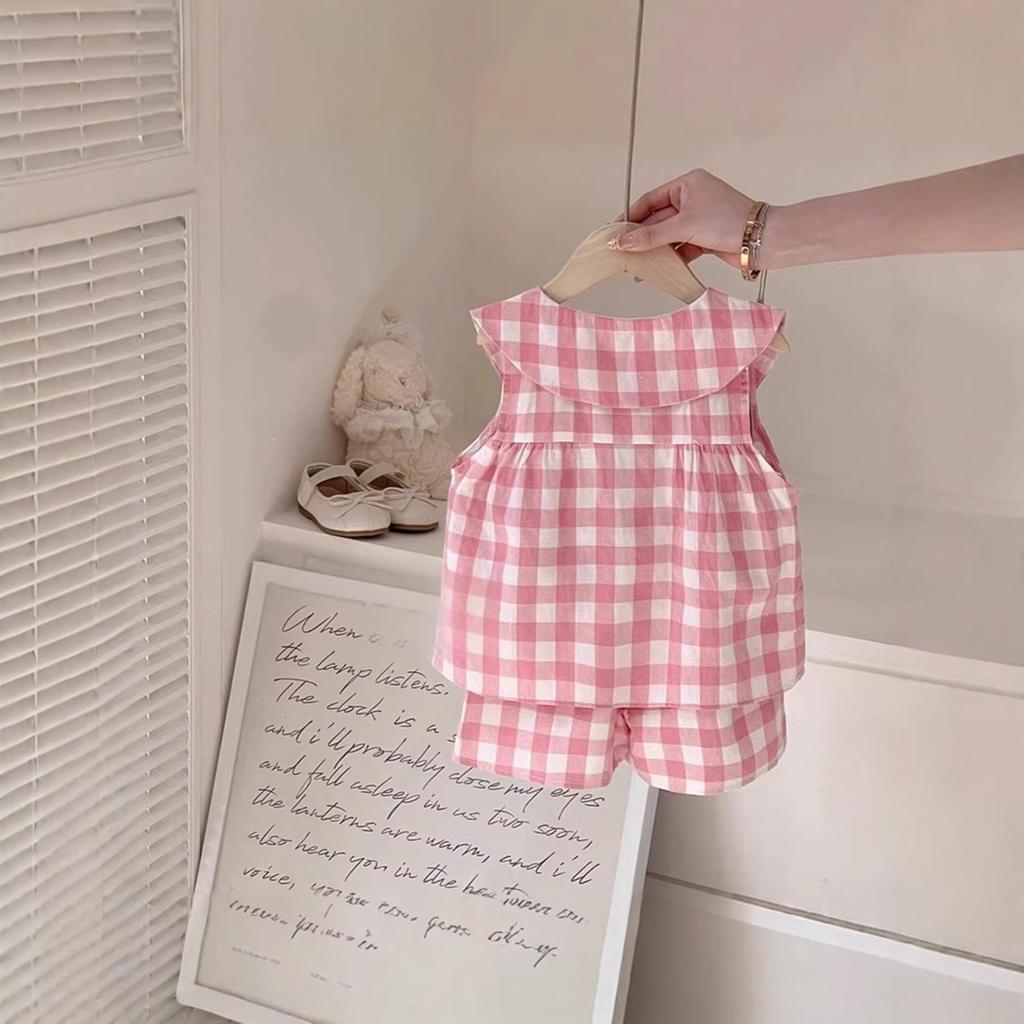Summer Thin Baby Girl Princess Vest And Shorts Set Toddler Fashionable Cool Two Piece Outfit For Infants