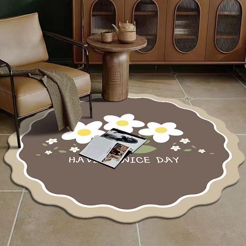 

Легкий роскошный круглый ковер для гостиной, дивана, кресла, спальни, прикроватного компьютерного кресла, круглый ковер, круглый ковер Diameter 80CM