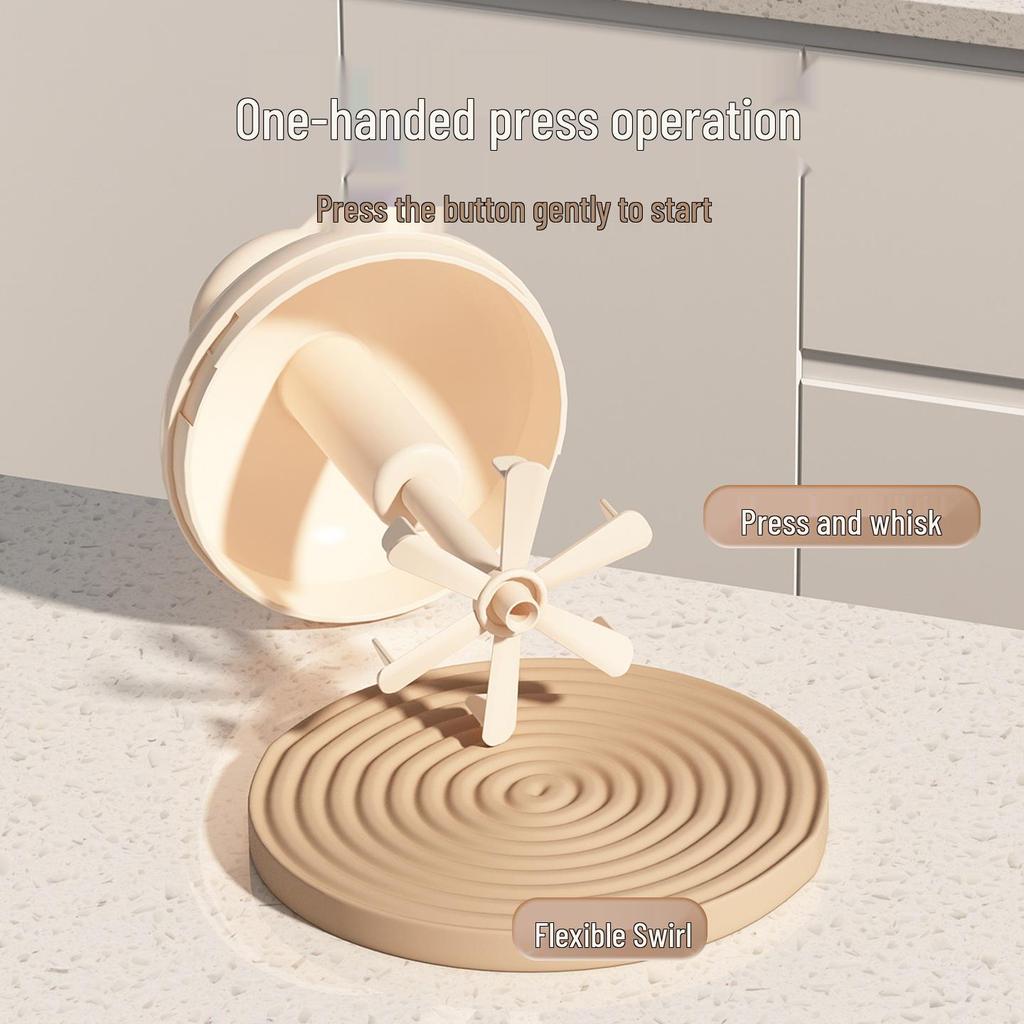 Multi-Functional Manual Egg Beater & Whipper with Large Capacity Cup
