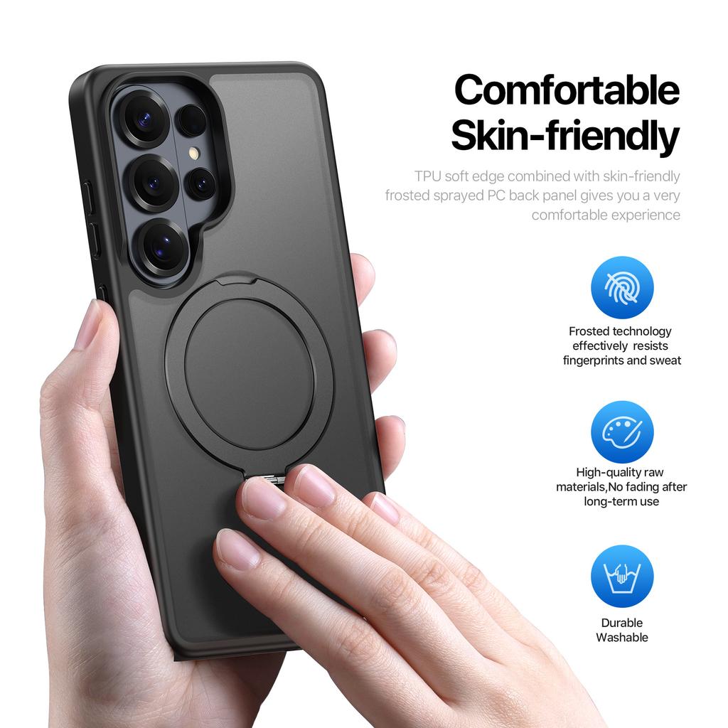 For Samsung Galaxy S26 Ultra Magnetic Case DUX DUCIS Yind Series Kickstand PC TPU Matte Phone Cover