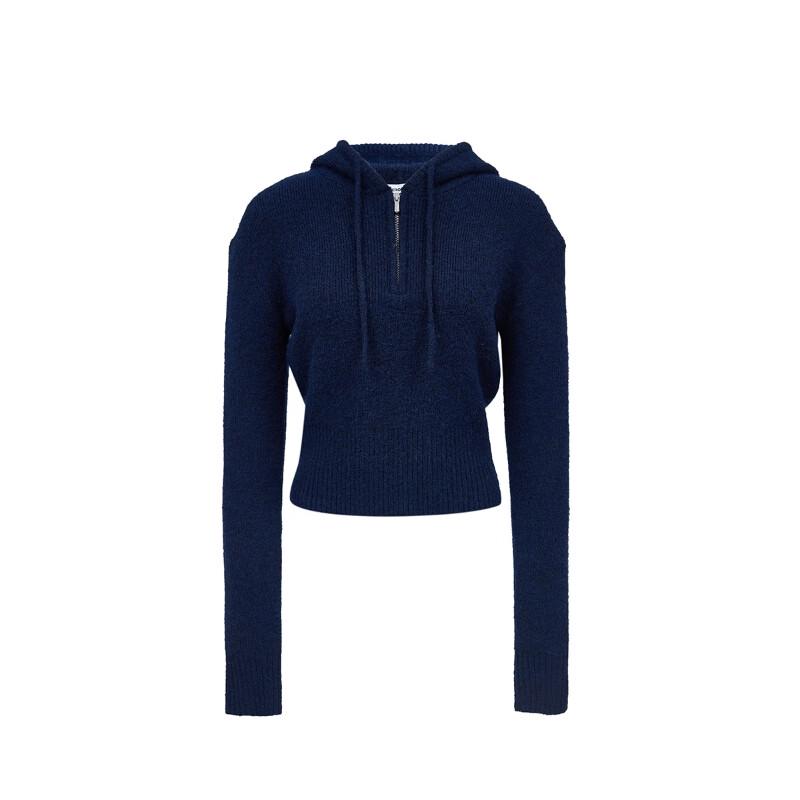 Veromoda Women's Drop-Shoulder Hooded Short Sweater