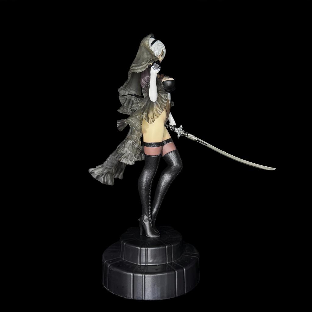 Wedding Dress Series Anime Figure Double Head Sculpt Collection Exquisite Statue Gift Collectible Model 2B Poseable Articulated Scale Detailed Movable