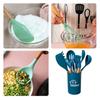 12pc Colorful Kitchenware Cooking Tools Kitchen Silicone Utensil Set Non-stick Spatula Ladle Egg Beaters Tool Gadget Accessories Storage Barrels