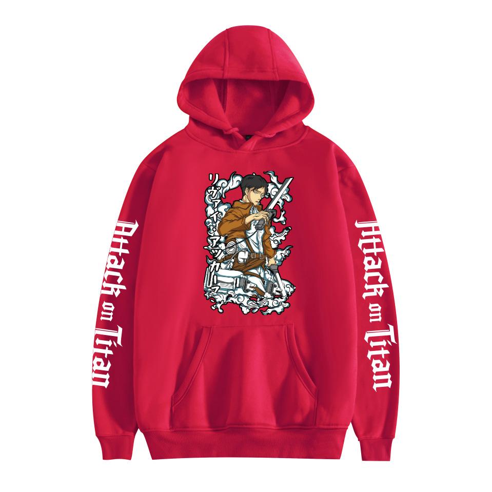 Mens Hooded Attack on Titan Anime Printed Streetwear Pullover Sweatshirt Fashion Hoodie Casual Hip Hop New Men Tracksuit Streetwear