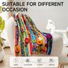 1 piece colorful floral flannel blanket, soft, suitable for sofa, bed, office, all-season use.