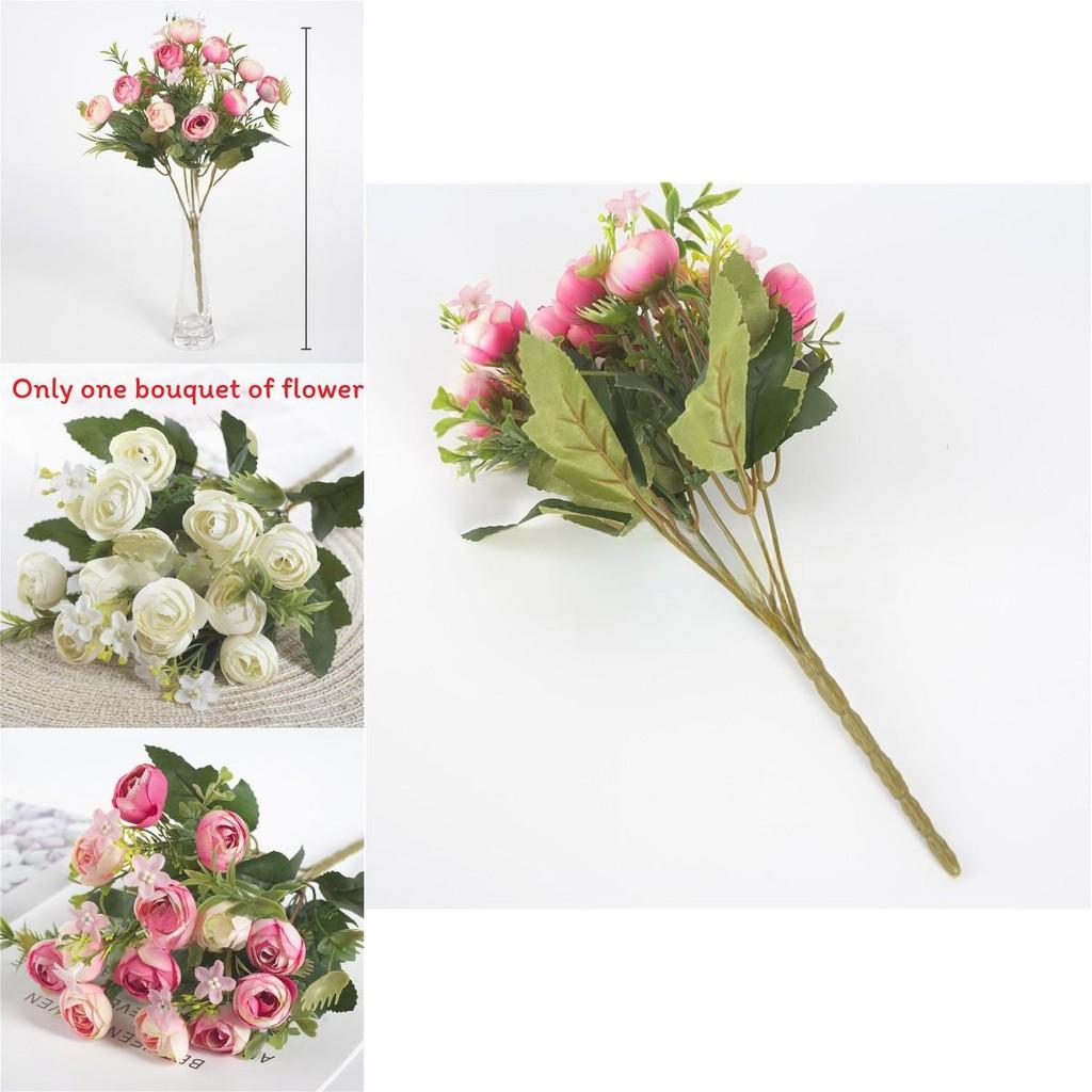 Elegant Faux Camellia Sp Rose Bud Wedding Decoration Floral Arrangement Made Of Silk For Home And Event Use
