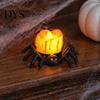 Indoor Festival Atmosphere Lamps Halloween Spider Tea Light Candle, Battery Operated Flameless Flickering LED Fake Candles Spooky Eyeball Skull