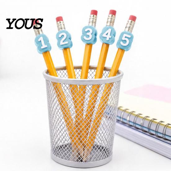 Teacher Classroom Organization Supplies 20 Pcs 1-20 Numbered Pencil Toppers, Reusable Labels Toppers Set for Teachers, Tracking Markers