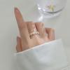 S925 Silver Mori Style Daisy Ring: Fresh Summer White Flower Epoxy Ring - Korean Temperament Women's Jewelry.