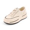 Inner first layer sheepskin canvas shoes 2025 spring new women's shoes heightened platform shoes women's casual versatile white shoes
