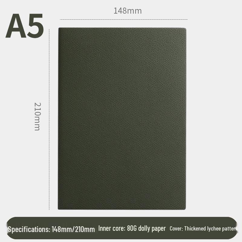 Lychee Grain A5/B5 Notebook: Custom Logo Business & Study Planner