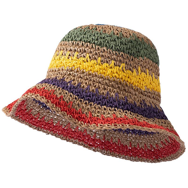 Freedom Outdoors Women's Japanese Style Hand-Woven Straw Hat For Sun Protection, Sunshade, Beach Fisherman Hat, Face Basin Hat Cm